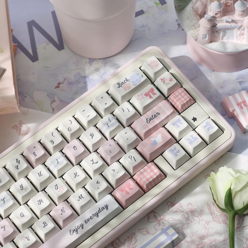 Sumgsn 152 Keys Pink Keycaps Dye Sub PBT Custom Keycap Set Fit for 60% 65% 75% 95% Mechanical Keyboard Cherry Mx Switches Mechanical Keyboard - Image 4